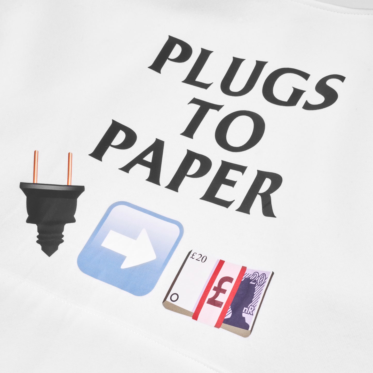 PLUGS TO PAPER Hoodie - White