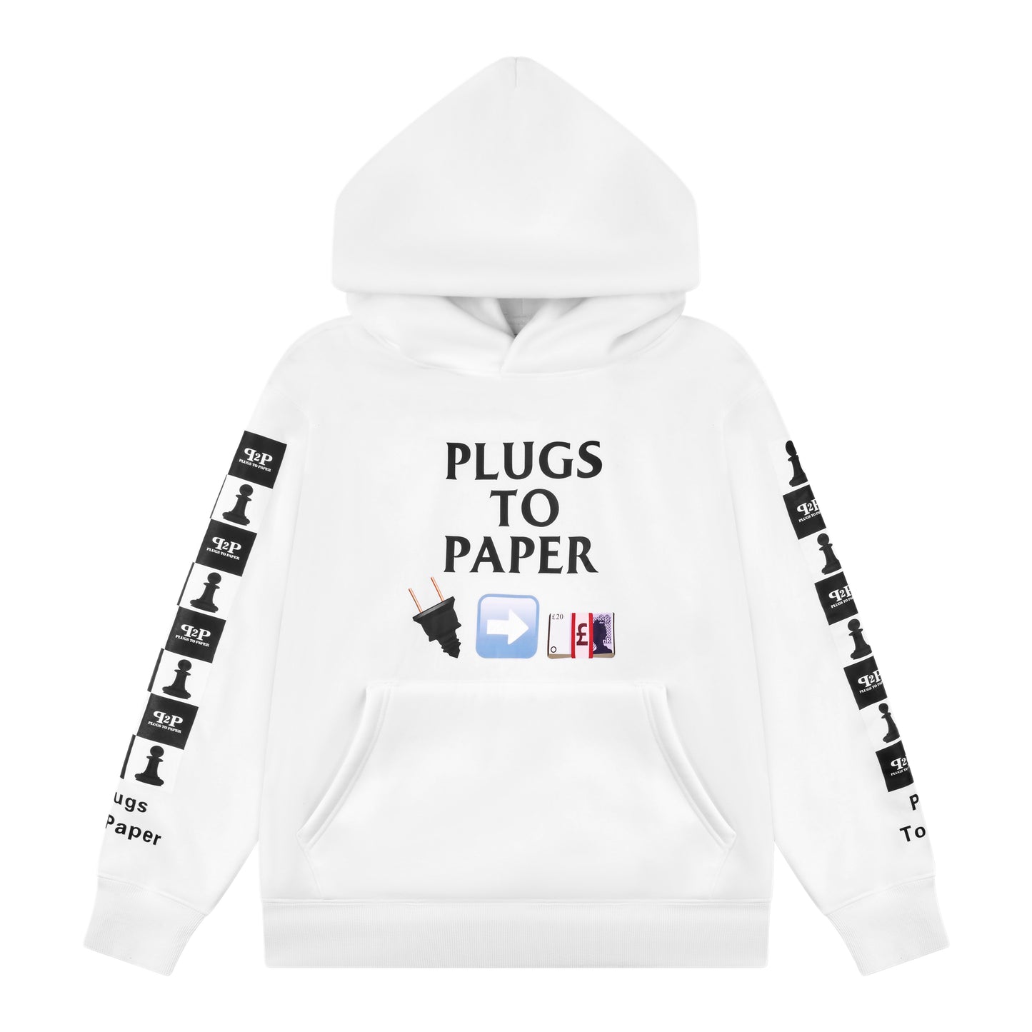 PLUGS TO PAPER Hoodie - White
