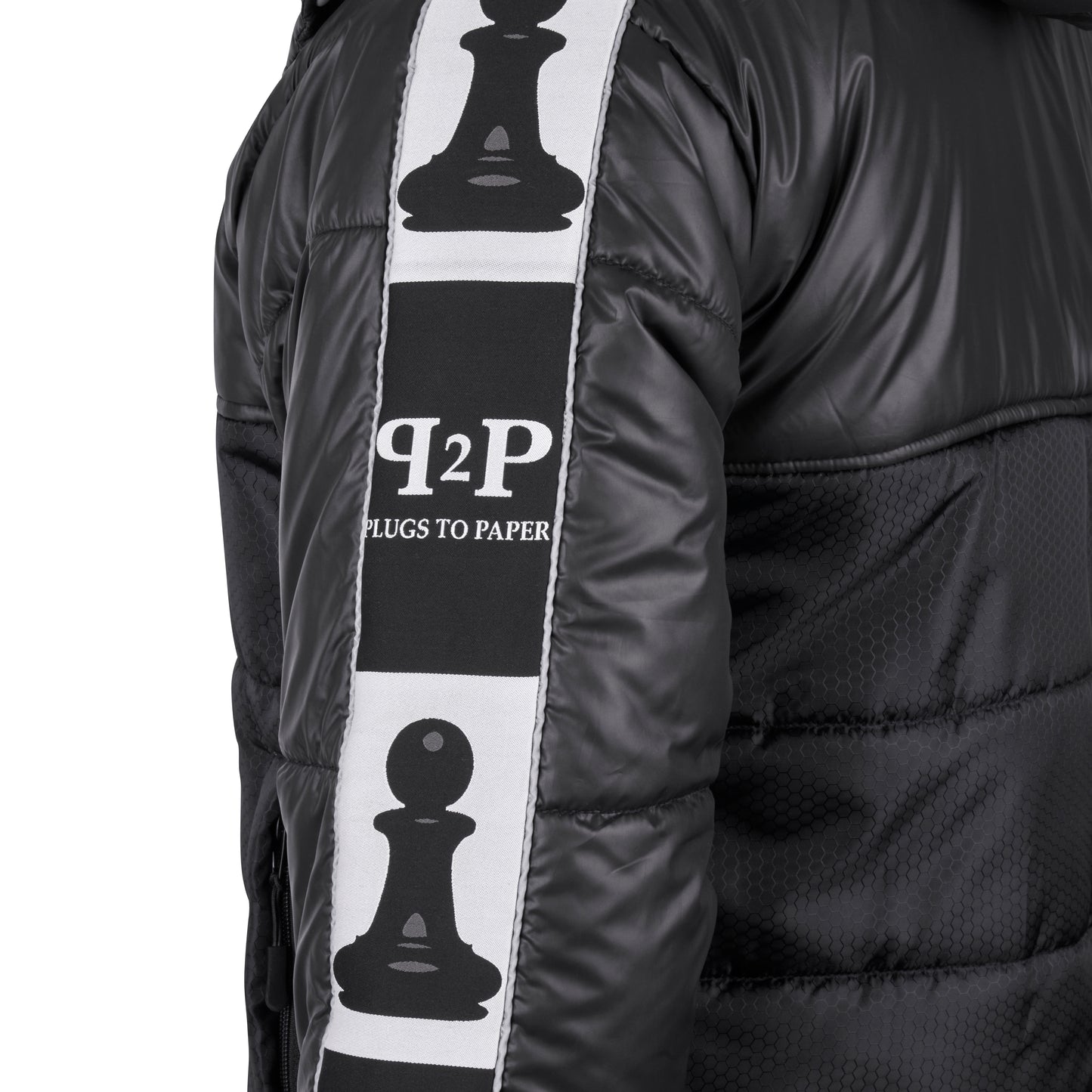 PLUGS TO PAPER Down Jacket - Black