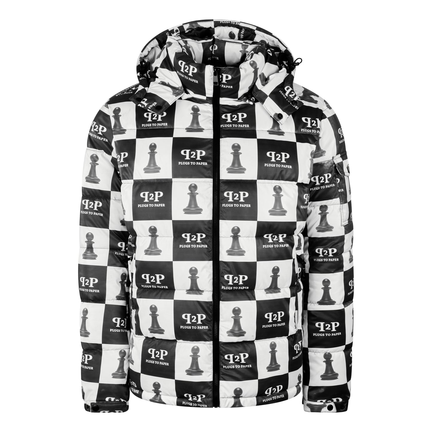 PLUGS TO PAPER Chessboard Down Jacket