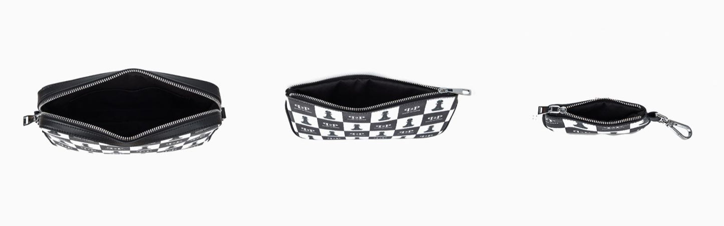 PLUGS TO PAPER Chessboard Trio Messenger Bag