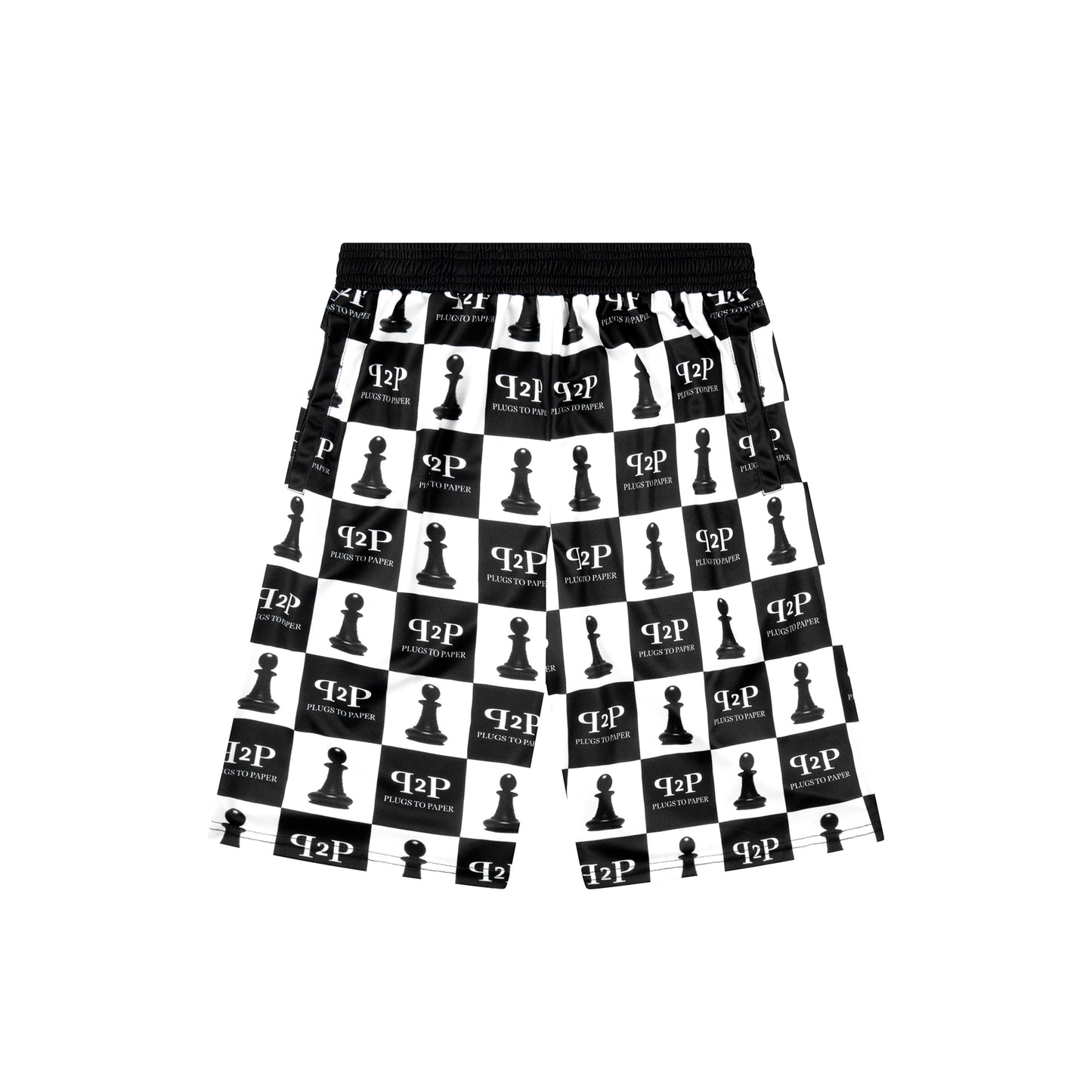 PLUGS TO PAPER Chessboard Shorts Set - Black & White