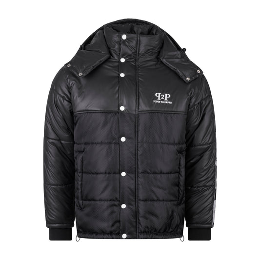 PLUGS TO PAPER Down Jacket - Black