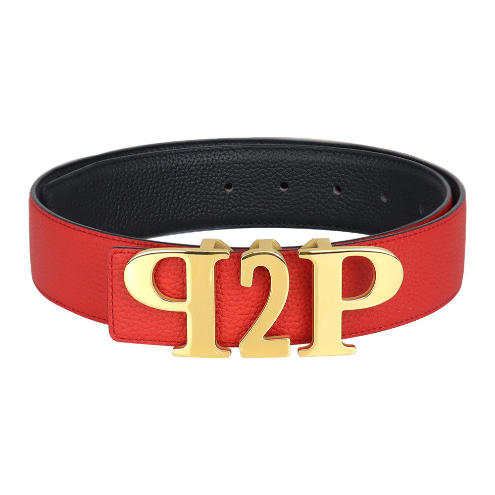 PLUGS TO PAPER Belt - Black & Red