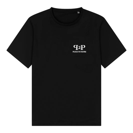 PLUGS TO PAPER TEE - Black