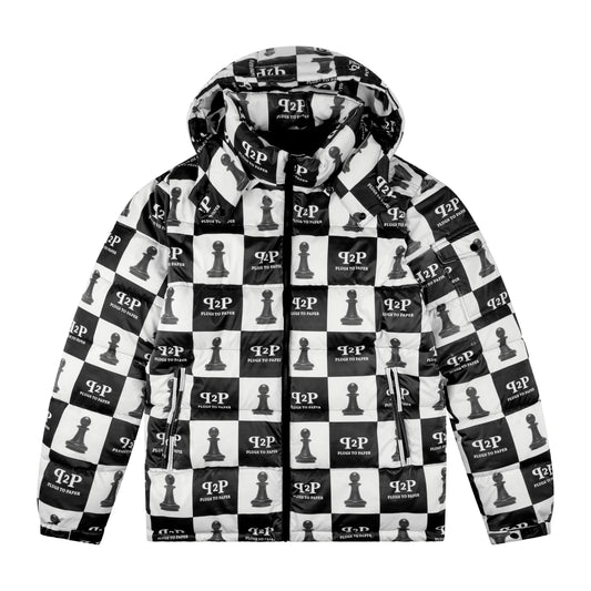 PLUGS TO PAPER Chessboard Down Jacket