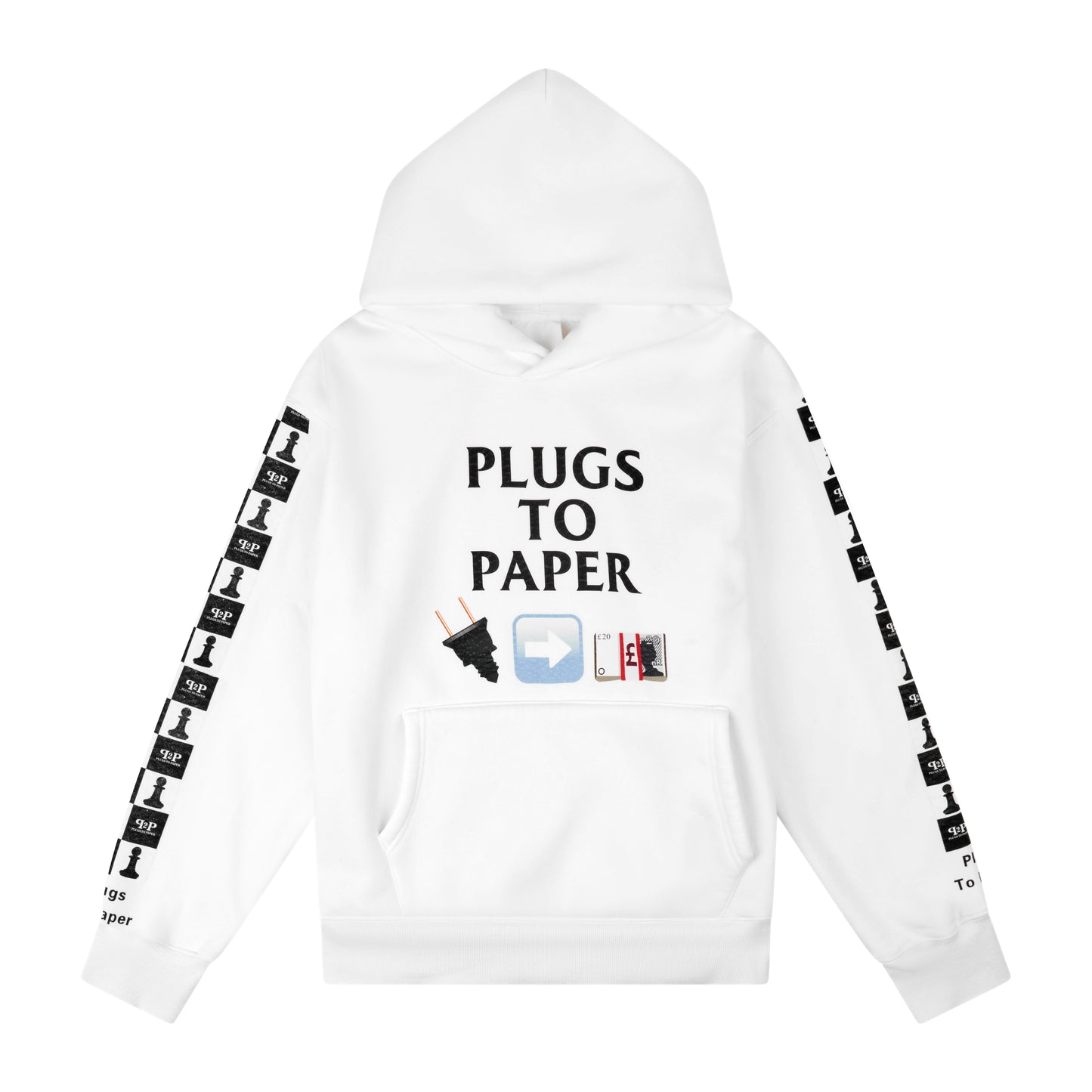 PLUGS TO PAPER Hoodie - White